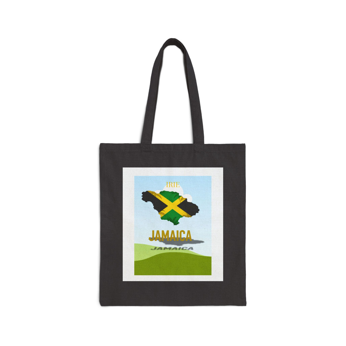 Jamaican Print Cotton Canvas Tote Bag
