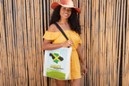 Jamaican Print Cotton Canvas Tote Bag